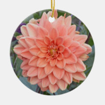 Keramisk prydnad med dahlia