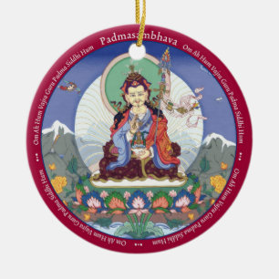 KERAMISK PRYDNAD - Padmasambhava + Nära övre Julgransprydnad Keramik