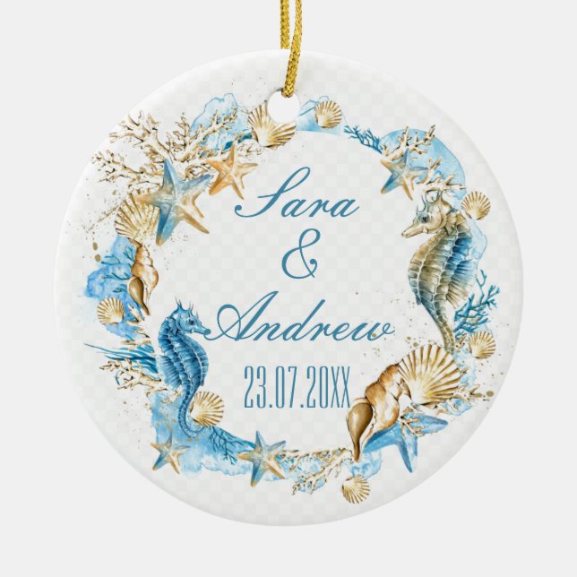 Keramisk prydnad - Sjöliv Julgransprydnad Keramik (Framsidan)