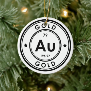 Keramisk prydnadsföremål i guld Inslag Julgransprydnad Keramik