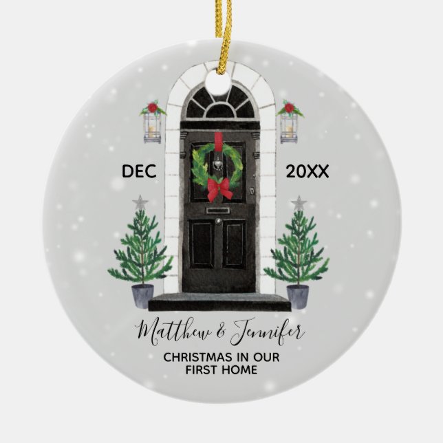 Keramisk prydnadsföremål julgransprydnad keramik (Framsidan)