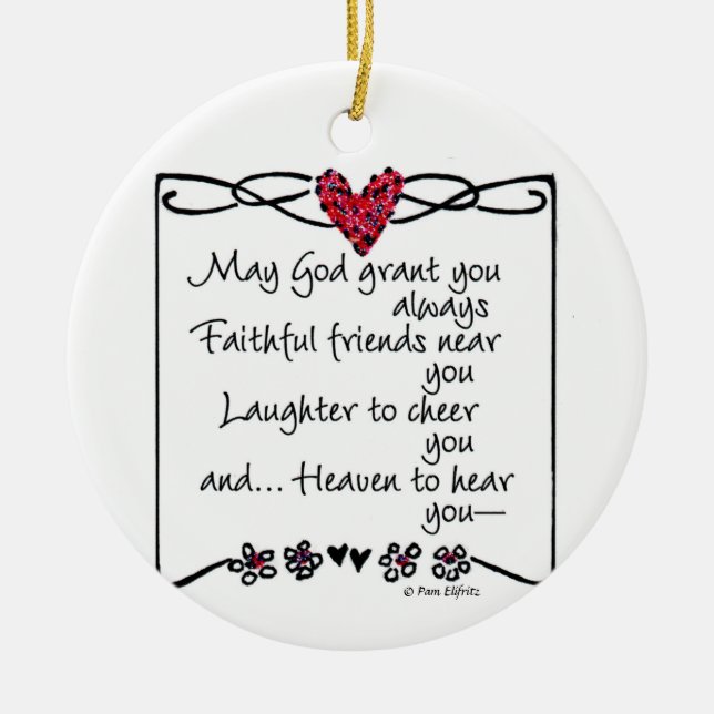 Keramisk prydnadsföremål julgransprydnad keramik (Framsidan)