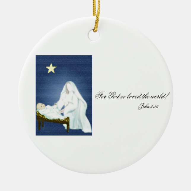 Keramisk prydnadsföremål julgransprydnad keramik (Framsidan)