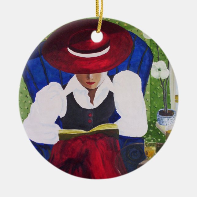 Keramisk prydnadsföremål julgransprydnad keramik (Framsidan)