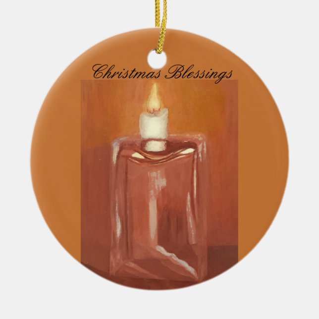 Keramisk prydnadsföremål julgransprydnad keramik (Framsidan)