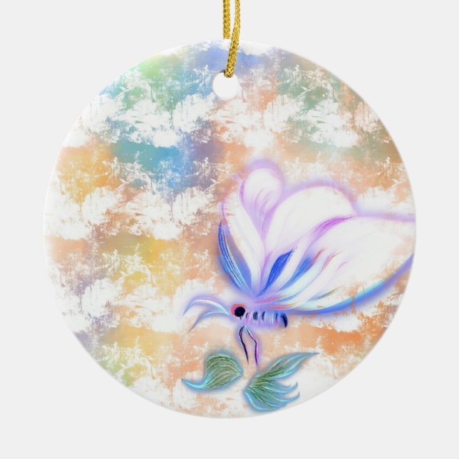 Keramisk prydnadsföremål julgransprydnad keramik (Framsidan)