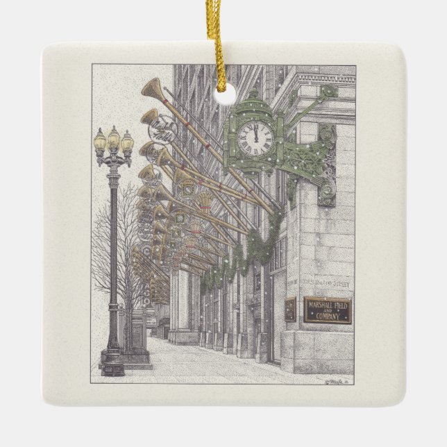 Keramisk prydnadsföremål julgransprydnad keramik (Framsida)