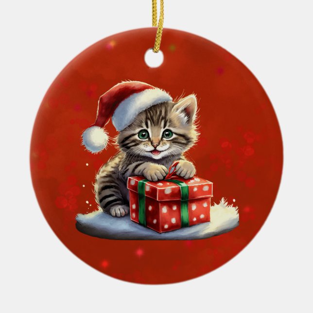 Keramisk prydnadsföremål julgransprydnad keramik (Framsidan)