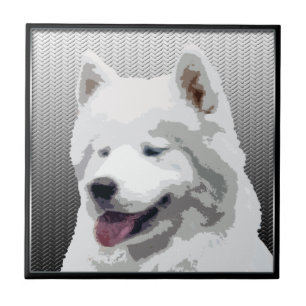 Keramisk Samoyed belägger med tegel Kakelplatta