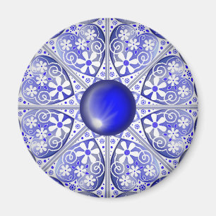 Keramisk snöre Blue i Grekland Magnet