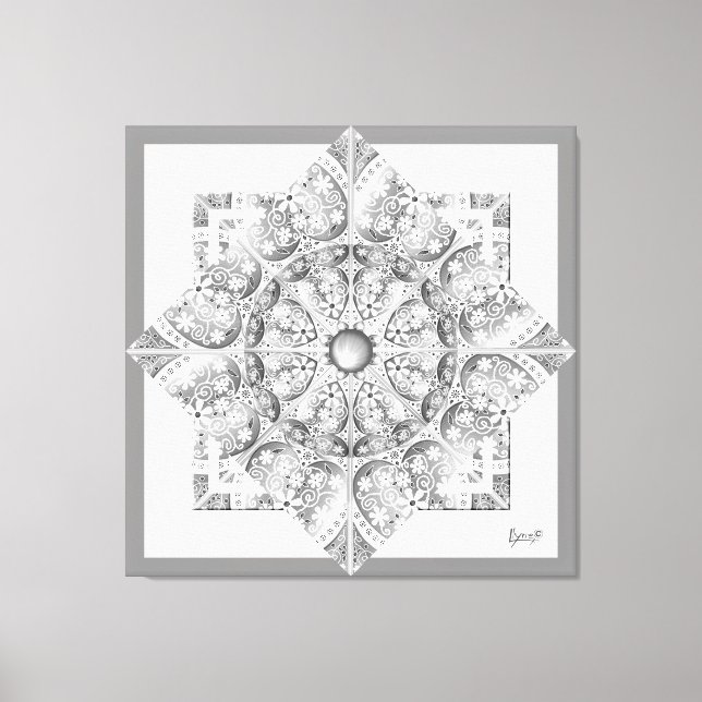 Keramisk Snöre grått Canvastryck (Framsida)