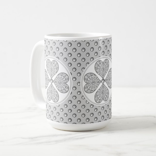 Keramisk Snöre grått Kaffemugg (Framsida vänster)