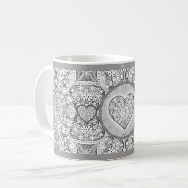 Keramisk snöre Grått Kaffemugg (Framsida vänster)