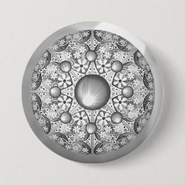 Keramisk Snöre Grått Knapp