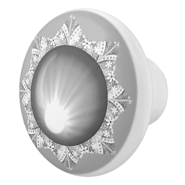 Keramisk snöre grått knopp (Höger)