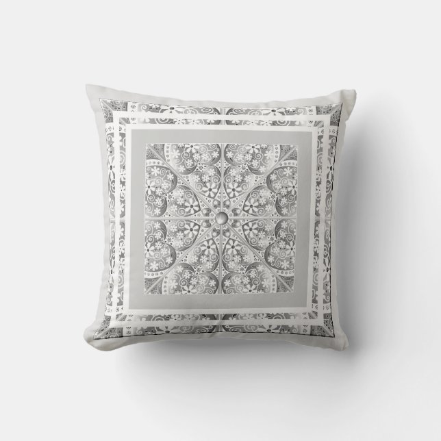 Keramisk snöre Grått Kudde (Framsida)