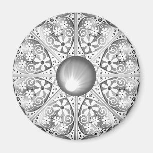 Keramisk snöre Grått Magnet