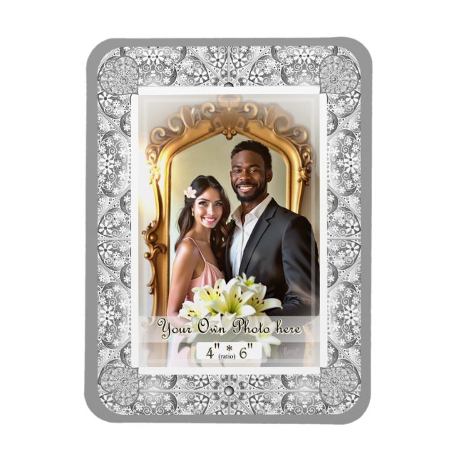 Keramisk snöre grått magnet (Vertikal)