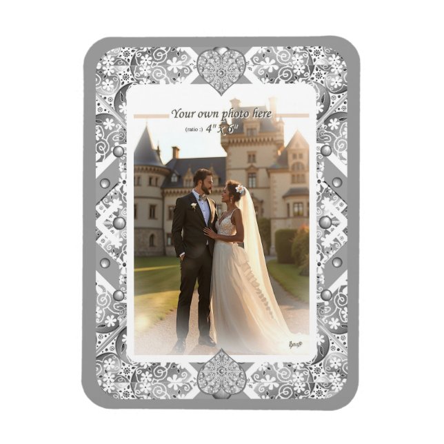 Keramisk snöre Grått Magnet (Vertikal)