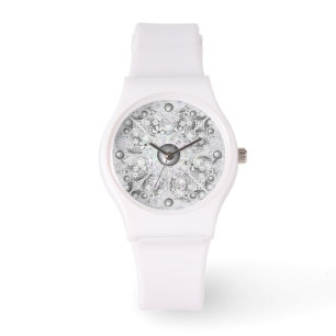 Keramisk snöre grått och snöflake armbandsur