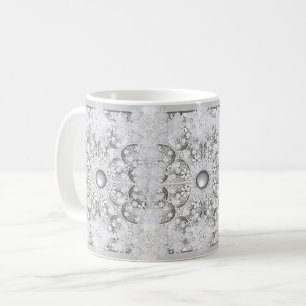 Keramisk snöre Grått och snöflake Kaffemugg