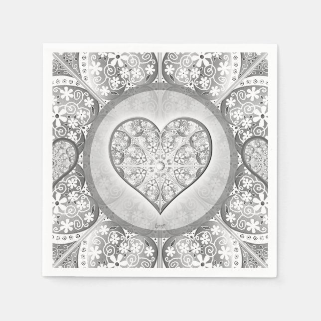 Keramisk Snöre grått Pappersservett (Framsidan)