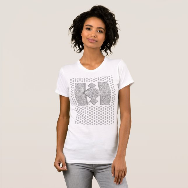 Keramisk snöre Grått T Shirt (Hel framsida)