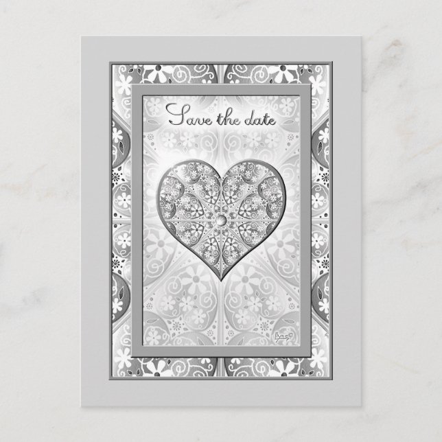 Keramisk snöre Grått Vykort (Framsida)