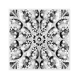 Keramisk snöre lätt grått och snöflake stämpel