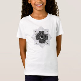 Keramisk snöre svart och snöflake t shirt