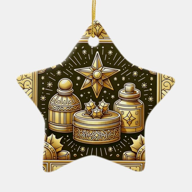 Keramisk stjärna Ornament (Framsidan)