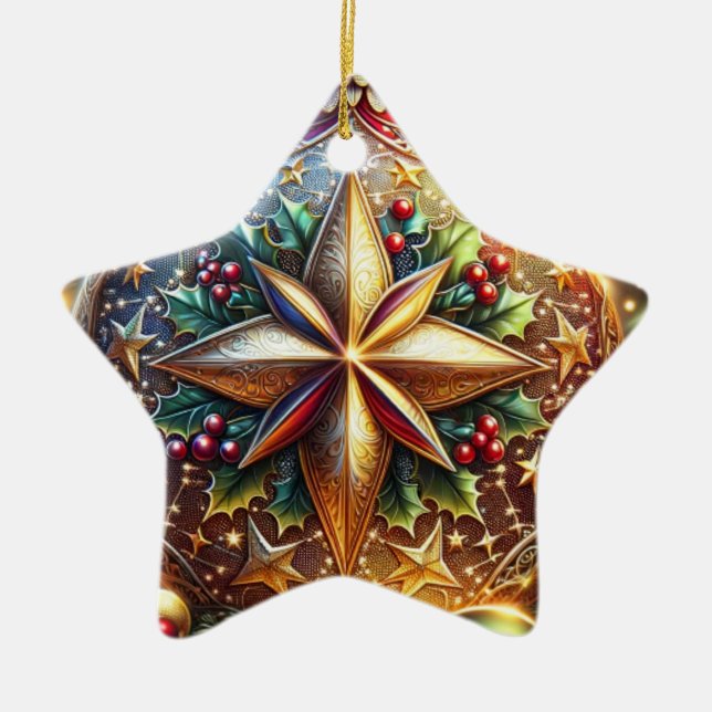 Keramisk stjärna Ornament (Framsidan)