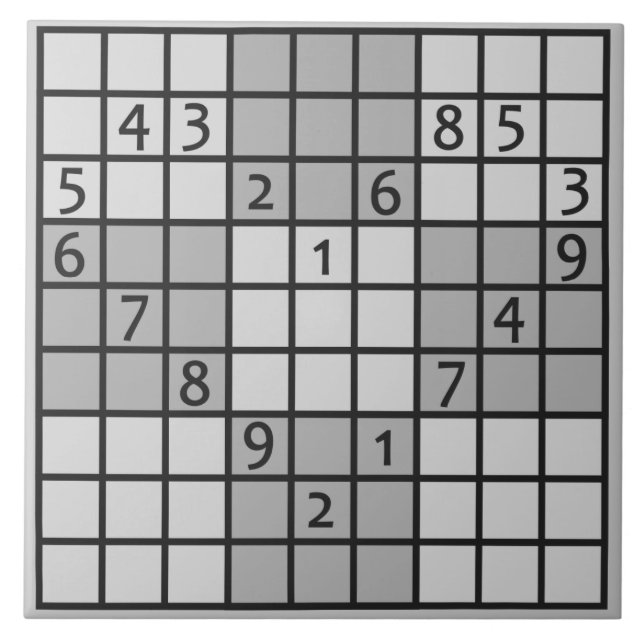 Keramisk SUDOKU belägger med tegel Kakelplatta (Framsidan)