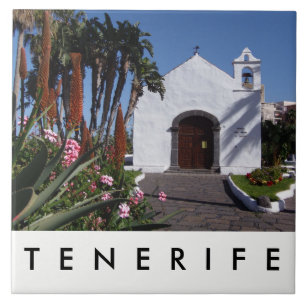 Keramisk tegel från Tenerife-kyrkan Kakelplatta