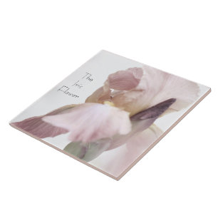 Keramisk tile-iris-blomma Rosa/Lila Kakelplatta