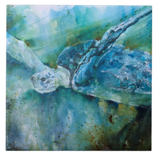 Keramisk Tile Sea Turtle Kakelplatta