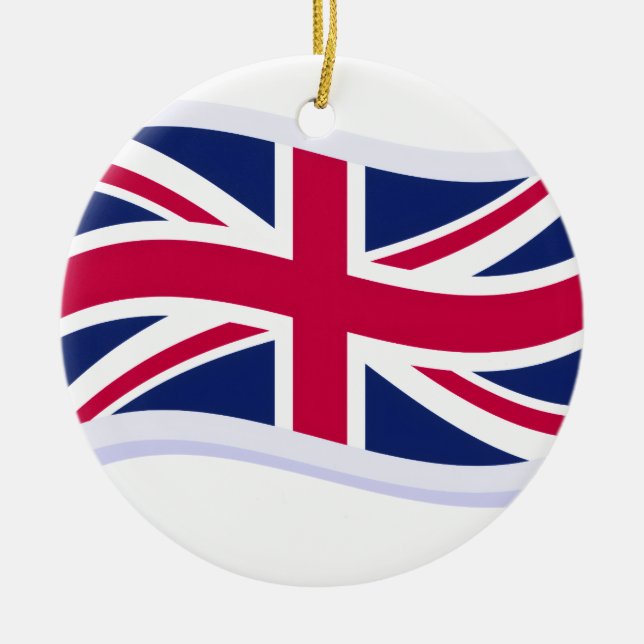 Keramisk träddekoration med Union Jack Julgransprydnad Keramik (Framsidan)