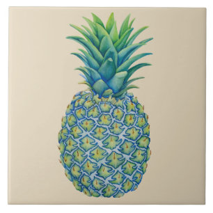 Keramisk tropisk hawaiansk ananas belägger med kakelplatta