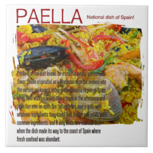 Keramisk underbar Paella belägger med tegel! Kakelplatta