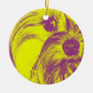 Keramisk Yorkie prydnad Julgransprydnad Keramik