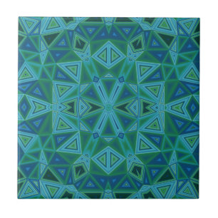 Keramiska Bluegreen trianglar belägger med tegel Kakelplatta