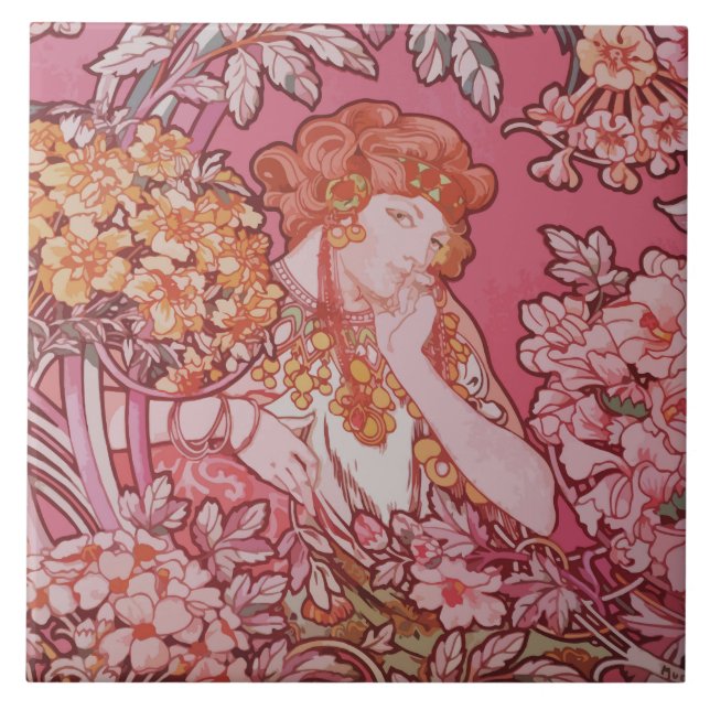 Keramiska foto-plattor för art nouveau-design kakelplatta (Framsidan)