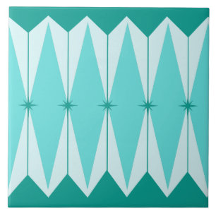 Keramiska geometriska diamanter & Starbursts Kakelplatta