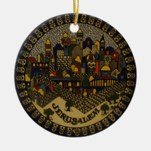 Keramiska Jerusalem Julgransprydnad Keramik