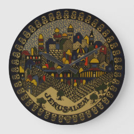 Keramiska Jerusalem Stor Klocka