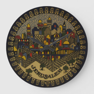 Keramiska Jerusalem Stor Klocka