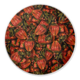 Keramiska jordgubbskabb knopp