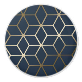 Keramiska knop - Geometric Silver och Blue/Grått Knopp