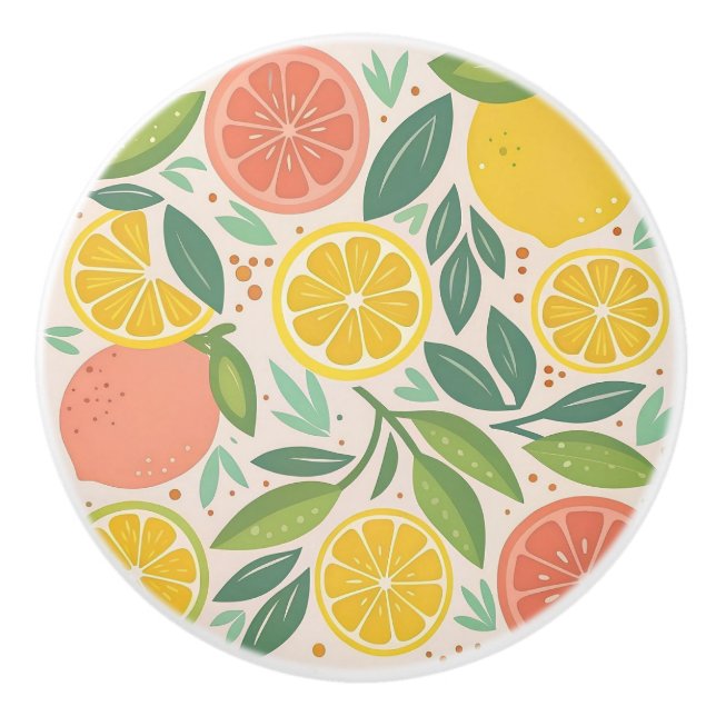 Keramiska knoppar av dekorationscitrusfrukter (Framsidan)