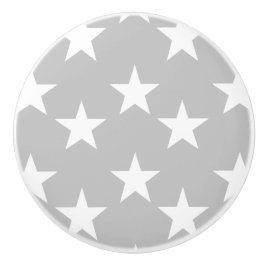 Keramiska knoppar för grått- och vitstjärnamönster